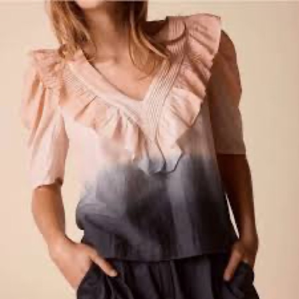 St Roche Sabine Top in Pink/Grey NWT
